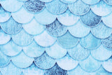 Baumwollwebware "Mermaid", Swafing, Schuppen, blau, 0,5 m