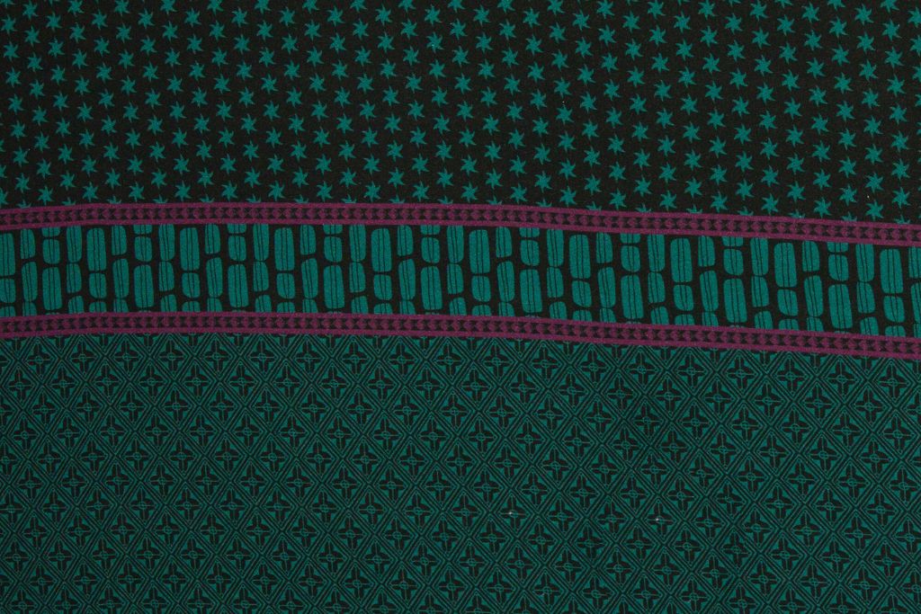 Viskose Webware "Molina", bienvenido colorido, Swafing, petrol, schwarz, 0,5 m