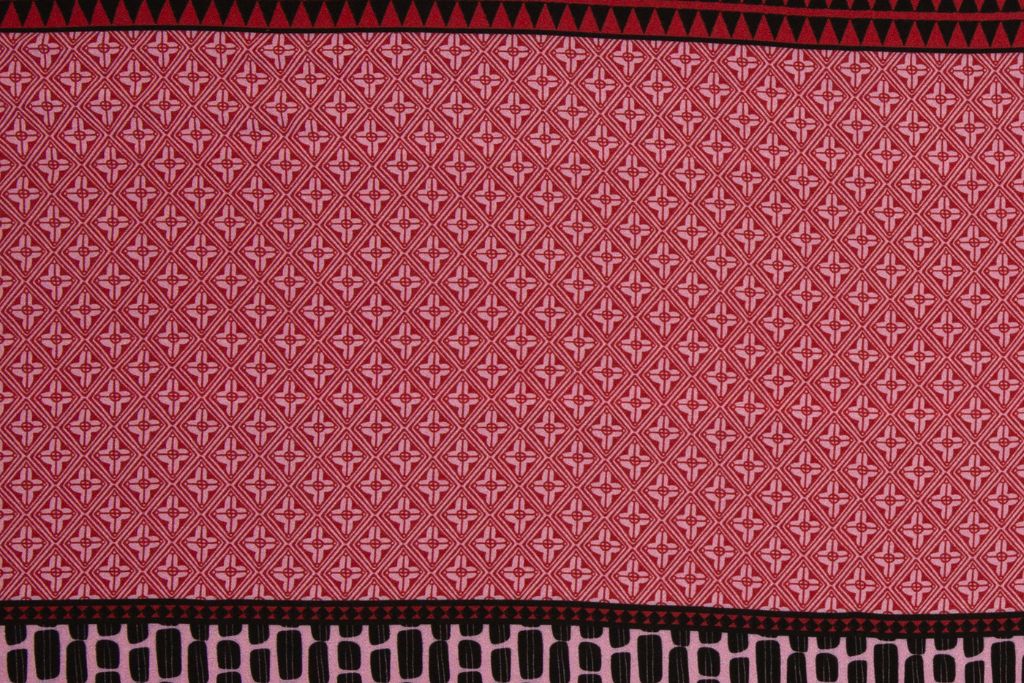 Viskose Webware "Molina", bienvenido colorido, Swafing, altrosa, schwarz, 0,5 m