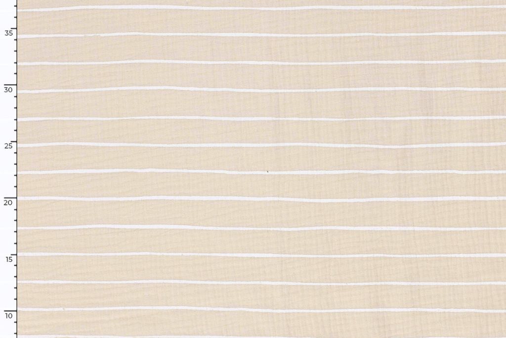 Musselin, Double Gauze, mit Streifen, beige, 0,5 m