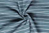 Musselin, Double Gauze, mit Streifen, indigo blau, 0,5 m