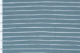 Musselin, Double Gauze, mit Streifen, indigo blau, 0,5 m