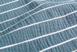 Musselin, Double Gauze, mit Streifen, indigo blau, 0,5 m