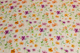 Musselin, Double Gauze, mit Sommerblumen, hellbeige, 0,5 m