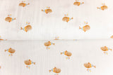 Musselin, Double Gauze, mit Walen, wollweiß, 0,5 m