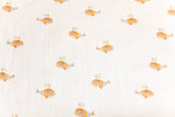 Musselin, Double Gauze, mit Walen, wollweiß, 0,5 m