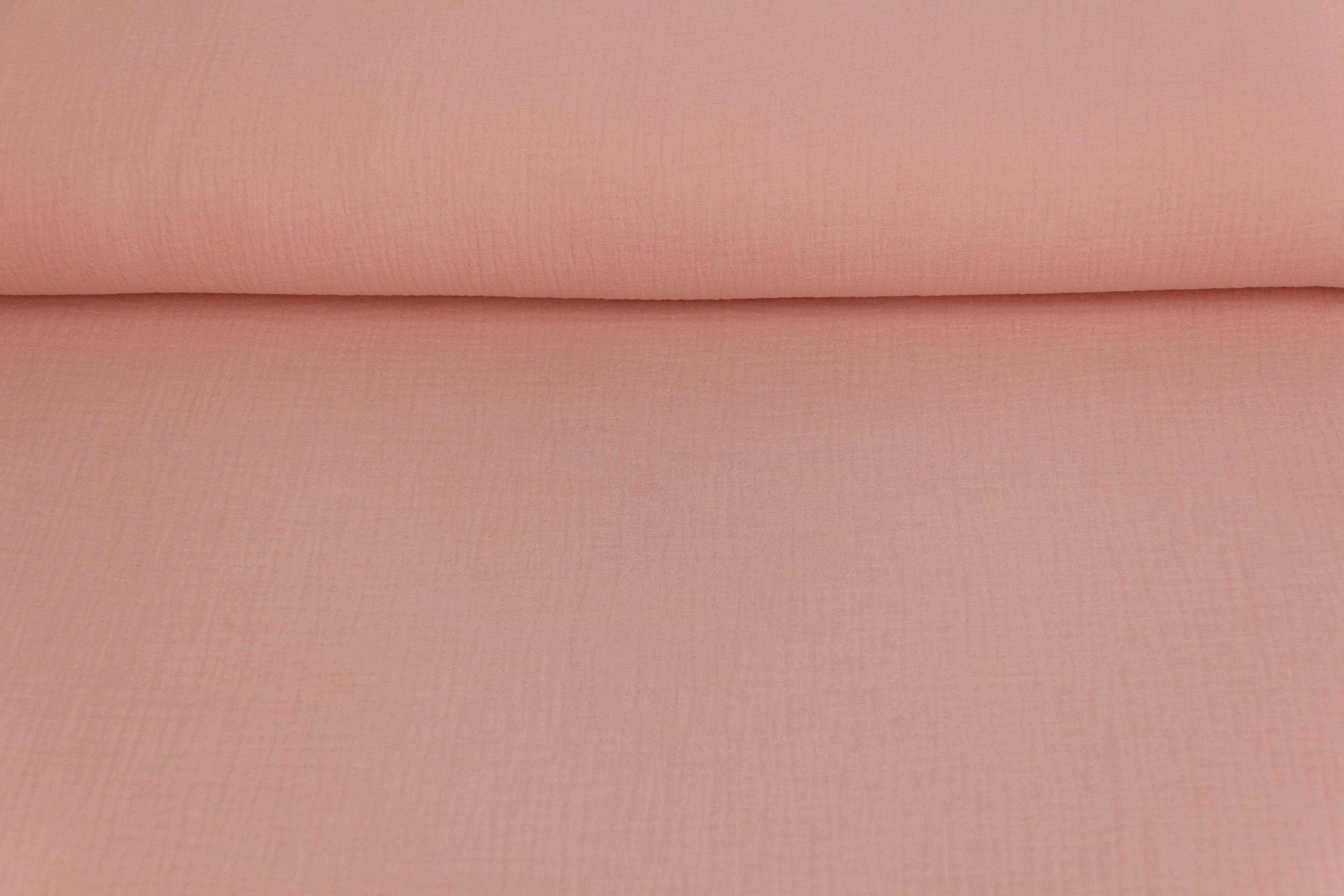 Musselin, Double Gauze, rosa, 0,5 m