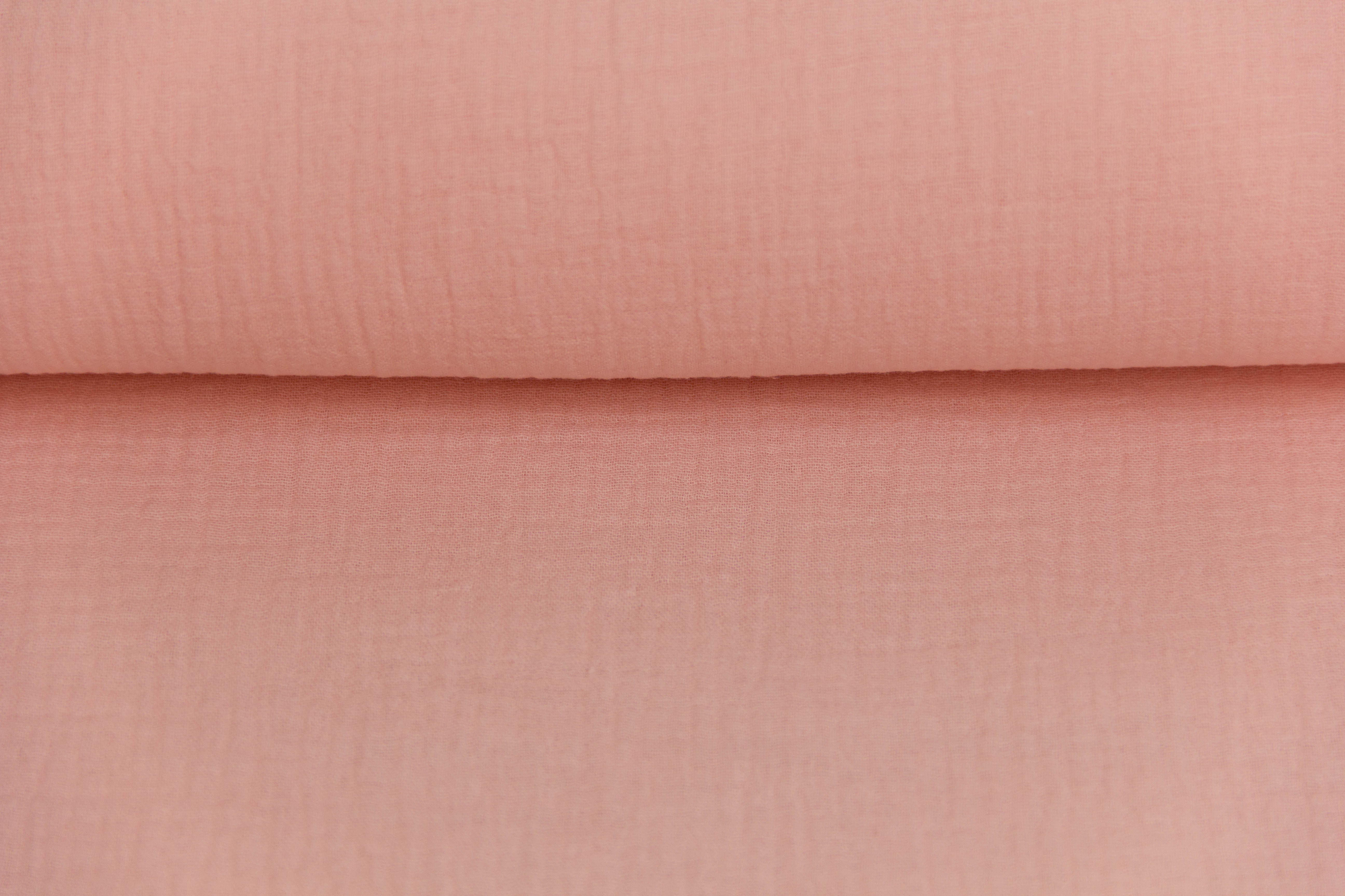 Musselin, Double Gauze, rosa, 0,5 m