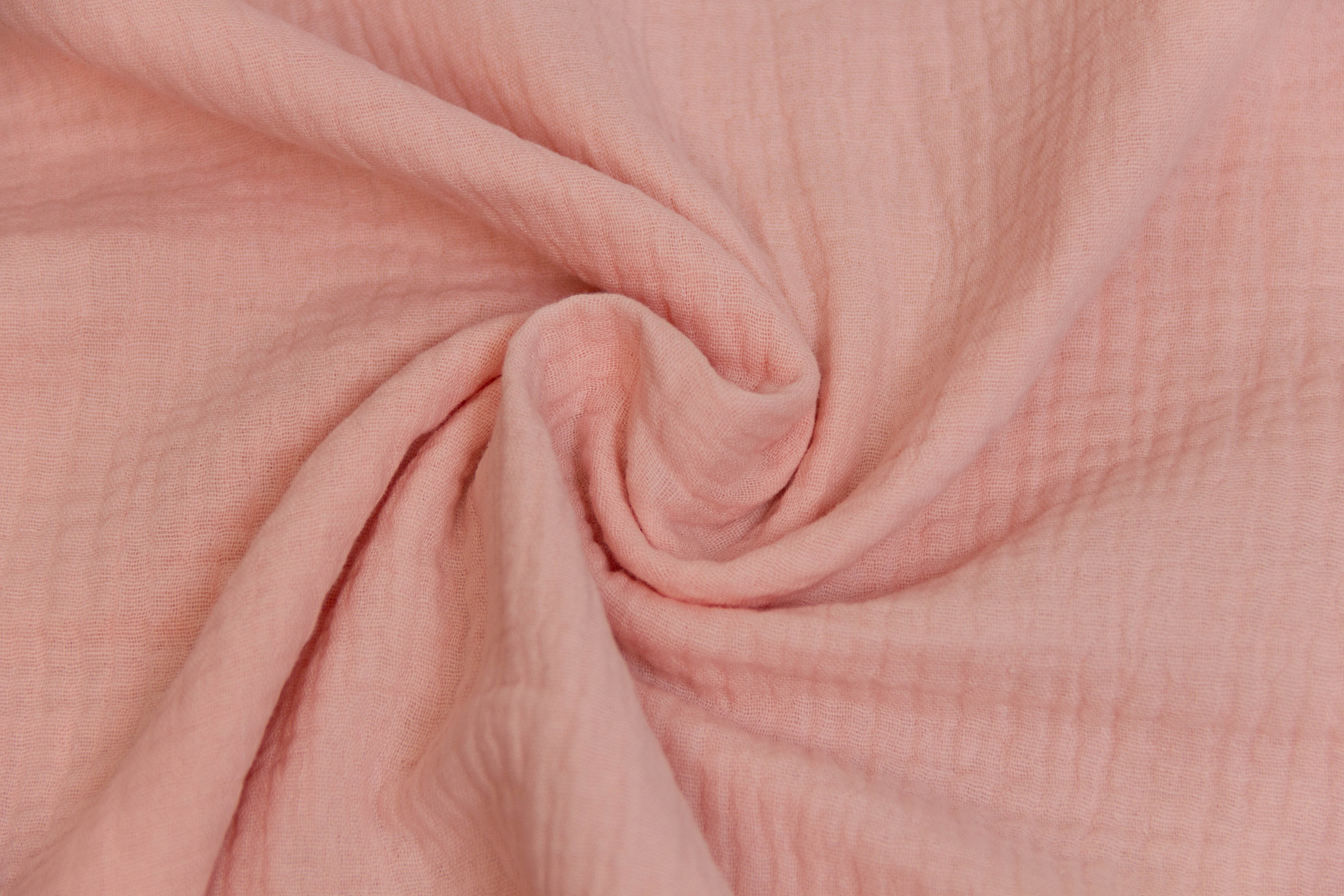 Musselin, Double Gauze, rosa, 0,5 m