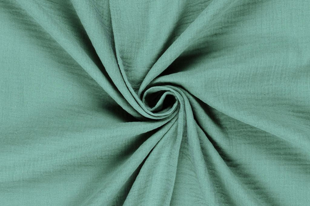 Musselin, Double Gauze, altgrün, 0,5 m