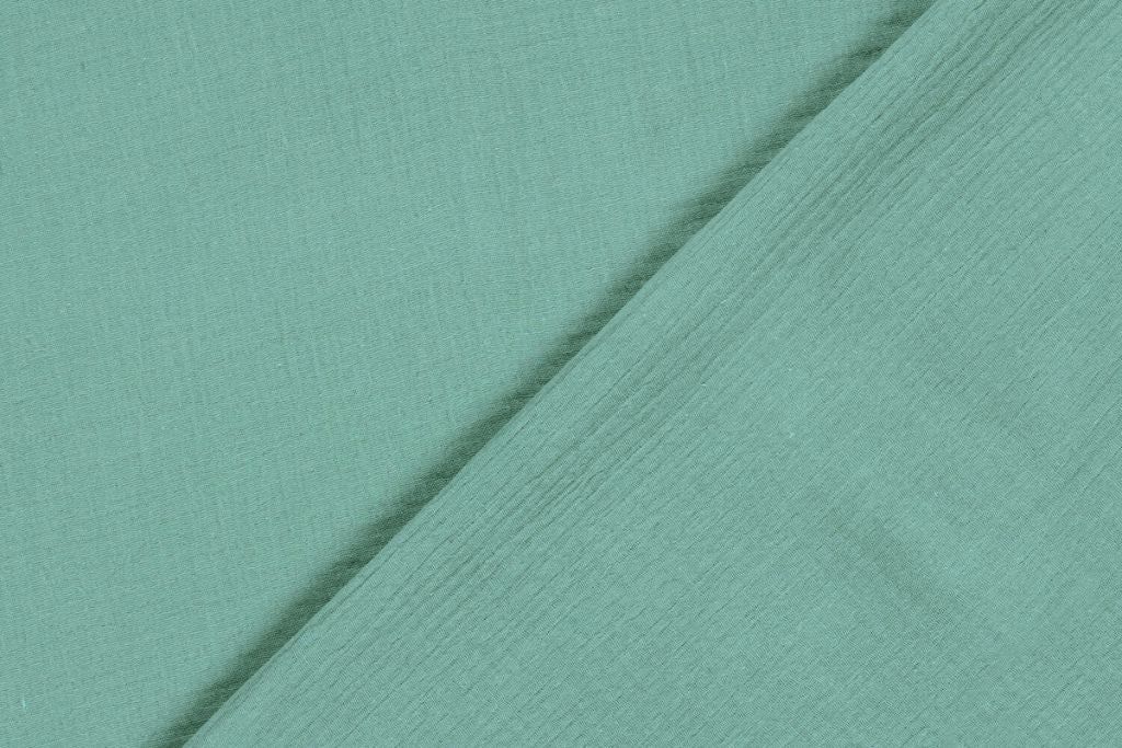 Musselin, Double Gauze, altgrün, 0,5 m