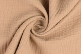 Musselin, Double Gauze, sand, mittelbraun, 0,5 m