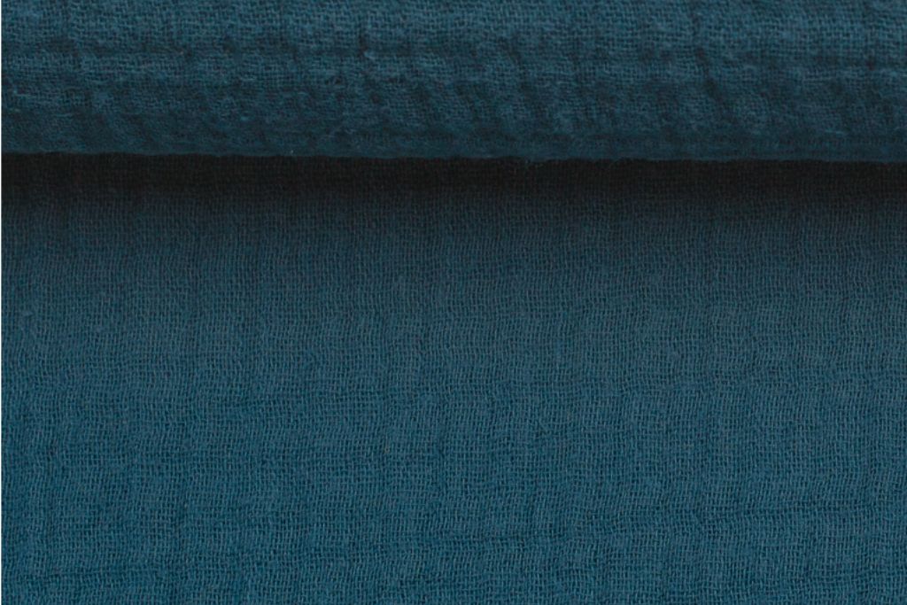 Musselin, Double Gauze, dunkelblau, 0,5 m