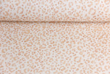 Rib Jersey, Rippenjersey mit Leoprint, wollweiß, braun, 0,5 m