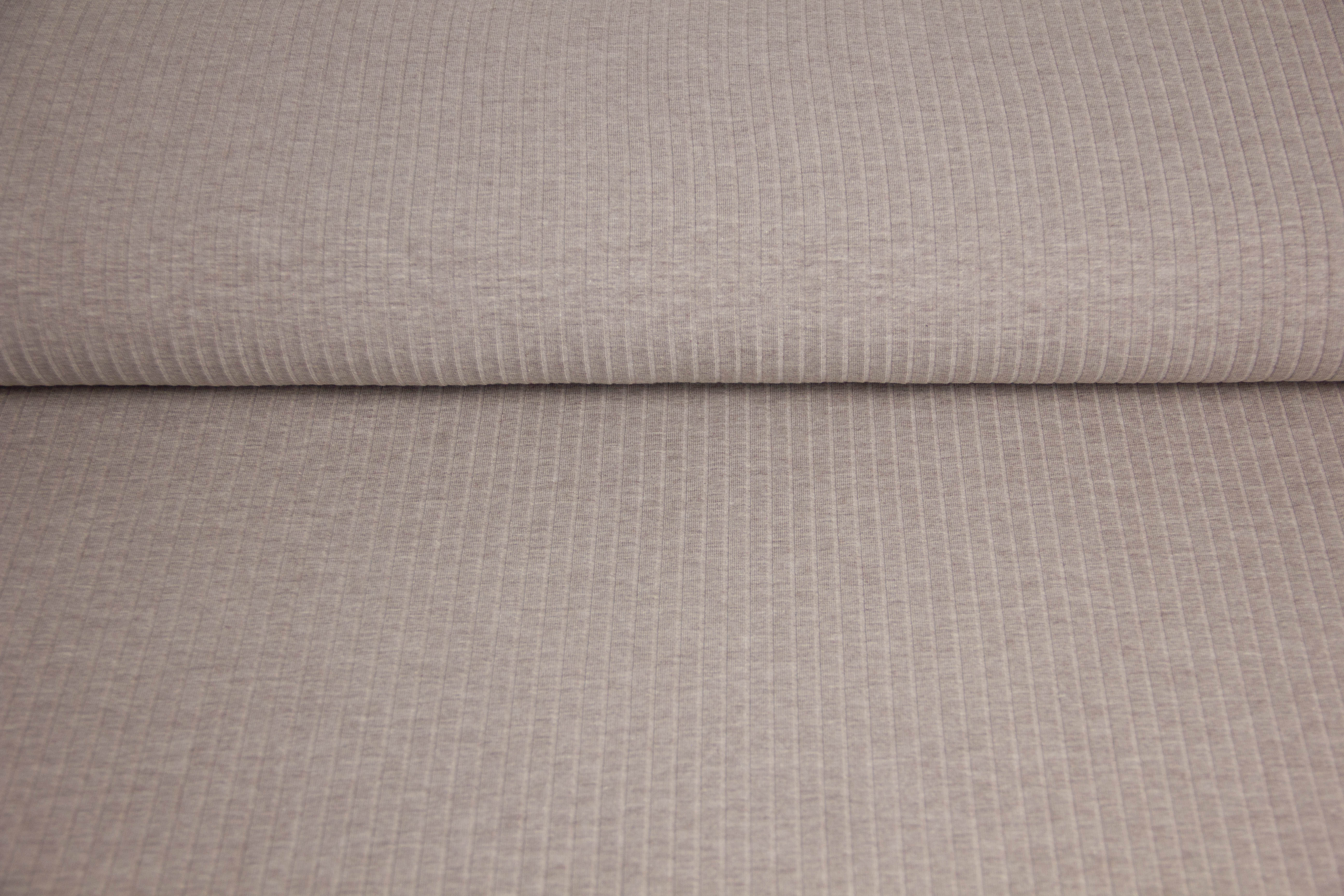 Breiter Rippenjersey, braun meliert, 0,5 m