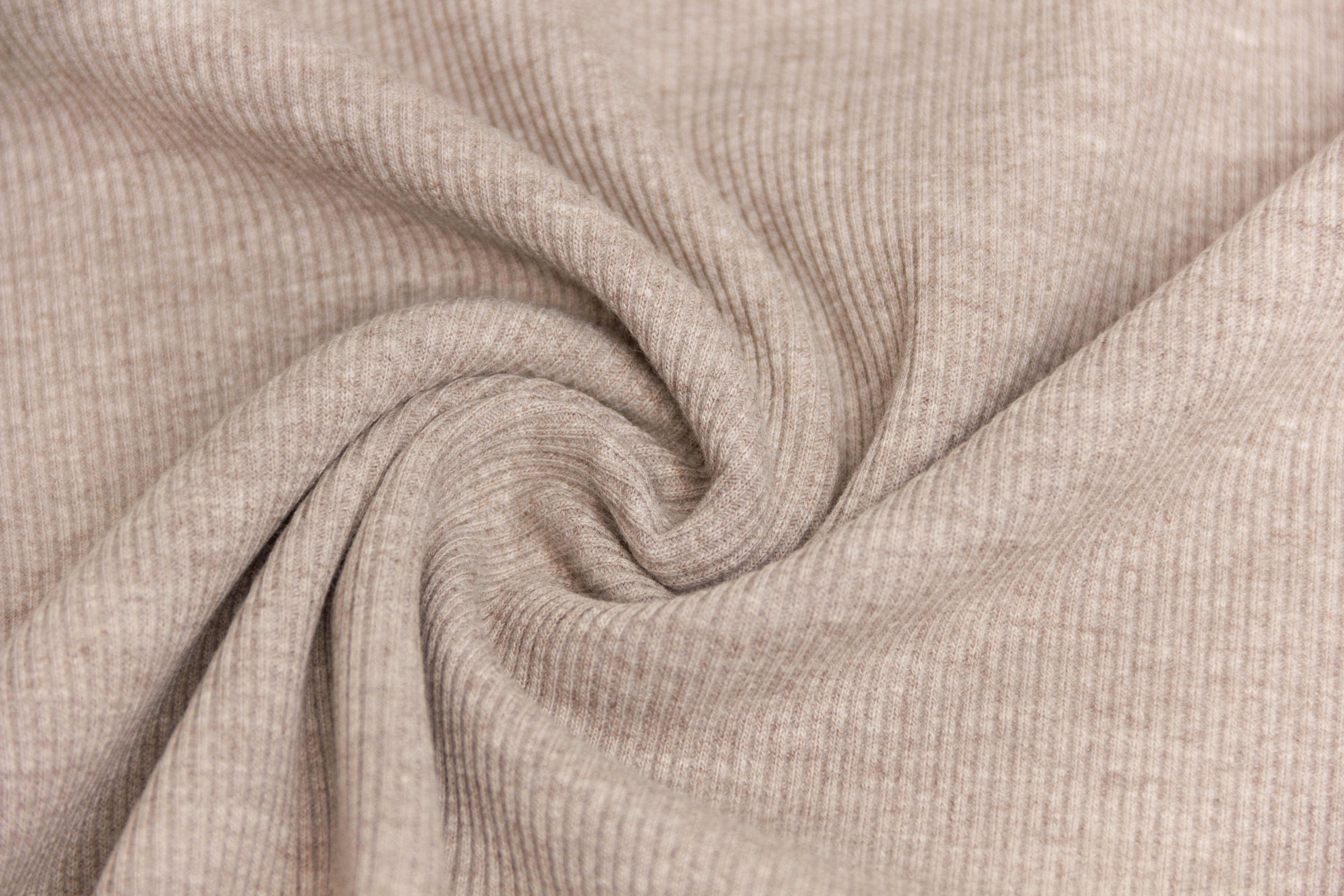 Rib Jersey, Rippenjersey, beige/braun, camel, 0,5 m