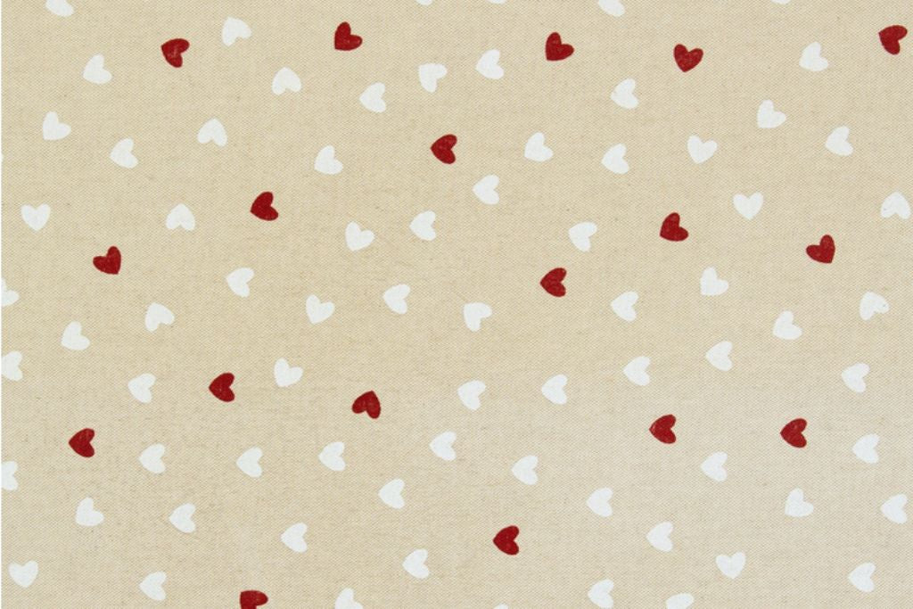 Canvas "Rudi", Leinenoptik, Herzen, Swafing, beige, 0,5 m