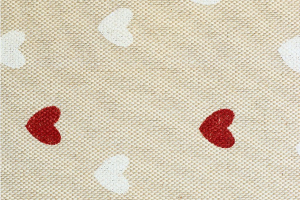 Canvas "Rudi", Leinenoptik, Herzen, Swafing, beige, 0,5 m