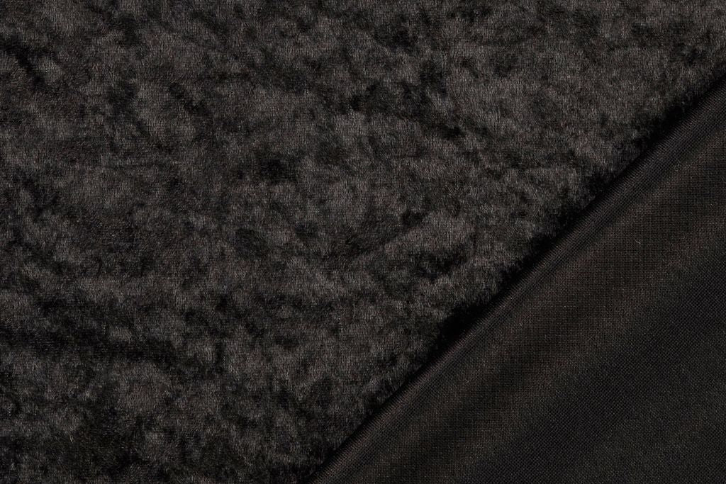 Samt, Pannesamt, schwarz, 0,5 m