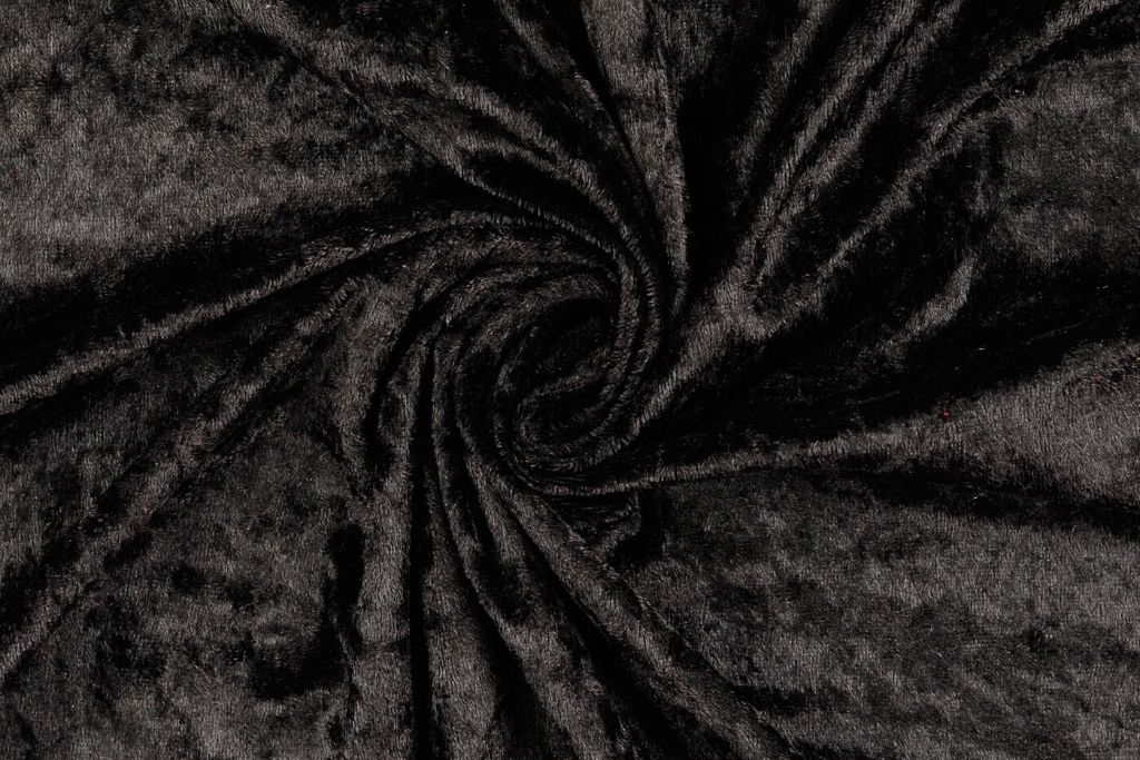 Samt, Pannesamt, schwarz, 0,5 m