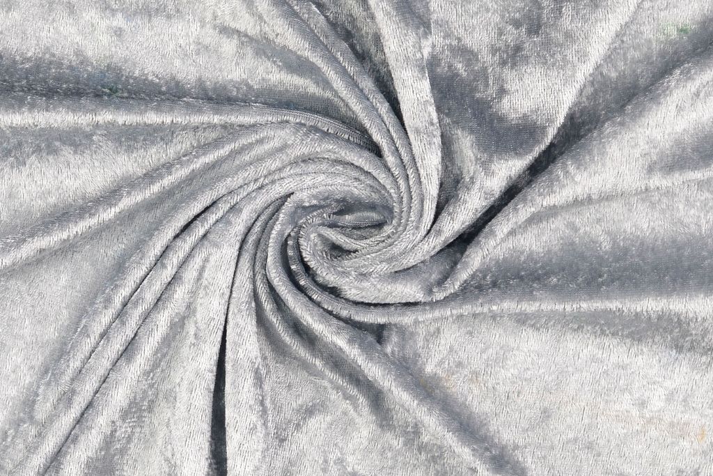 Samt, Pannesamt, silber, grau, 0,5 m