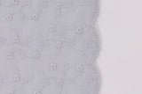 B-Ware 50 cm Baumwoll-Lochstickerei, rauchblau