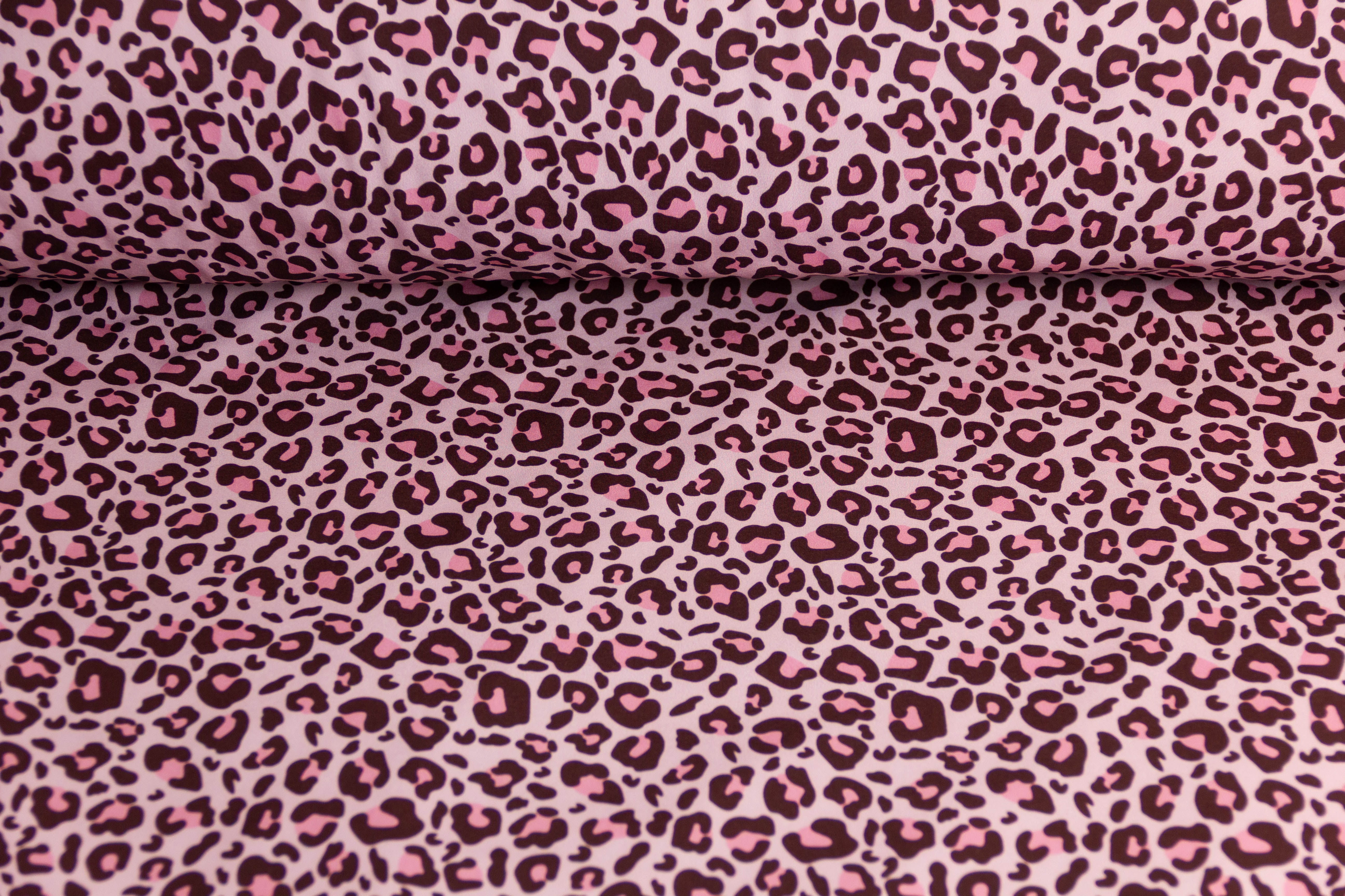 Softshell mit Leoprint, rosa, 0,5 m