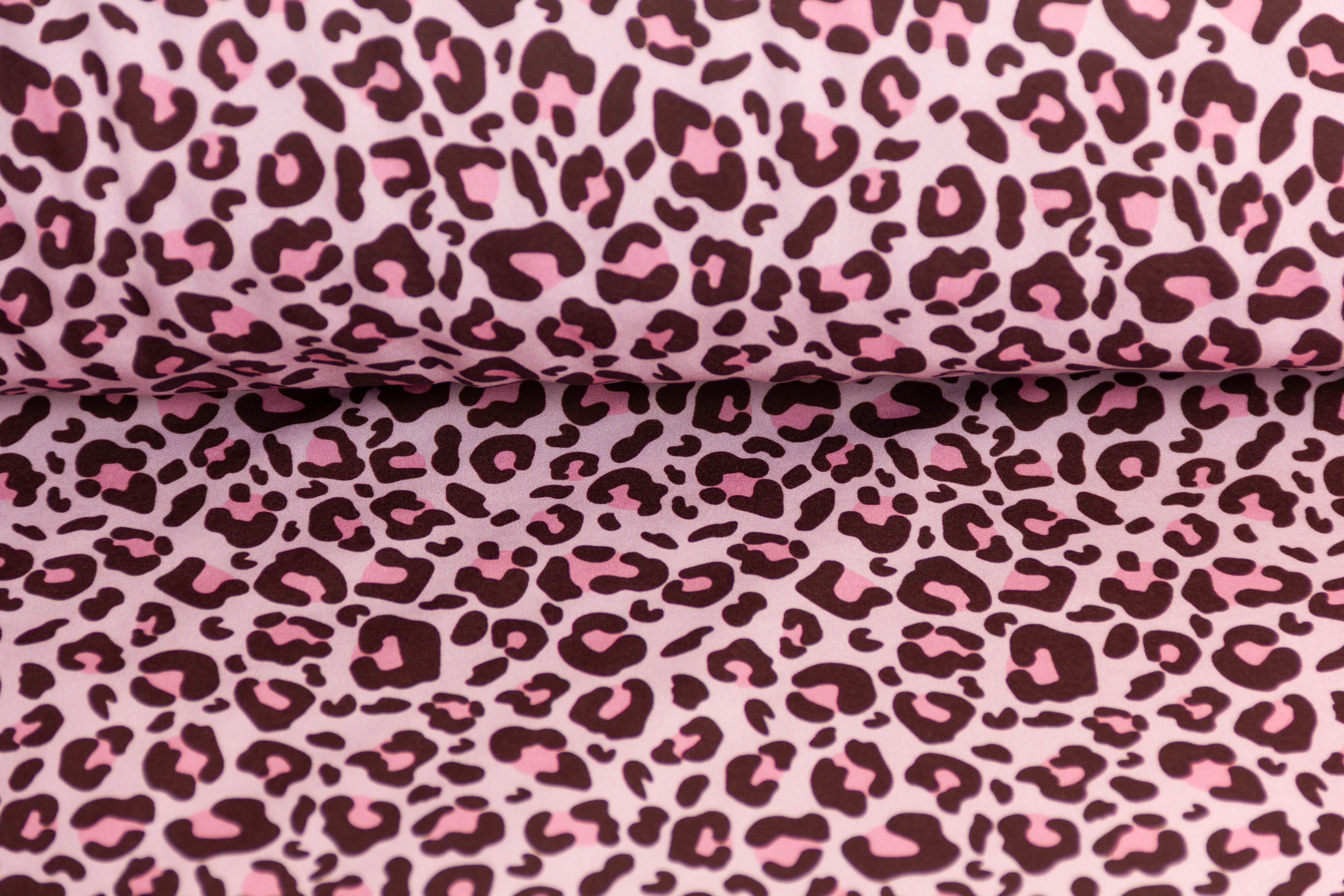 Softshell mit Leoprint, rosa, 0,5 m