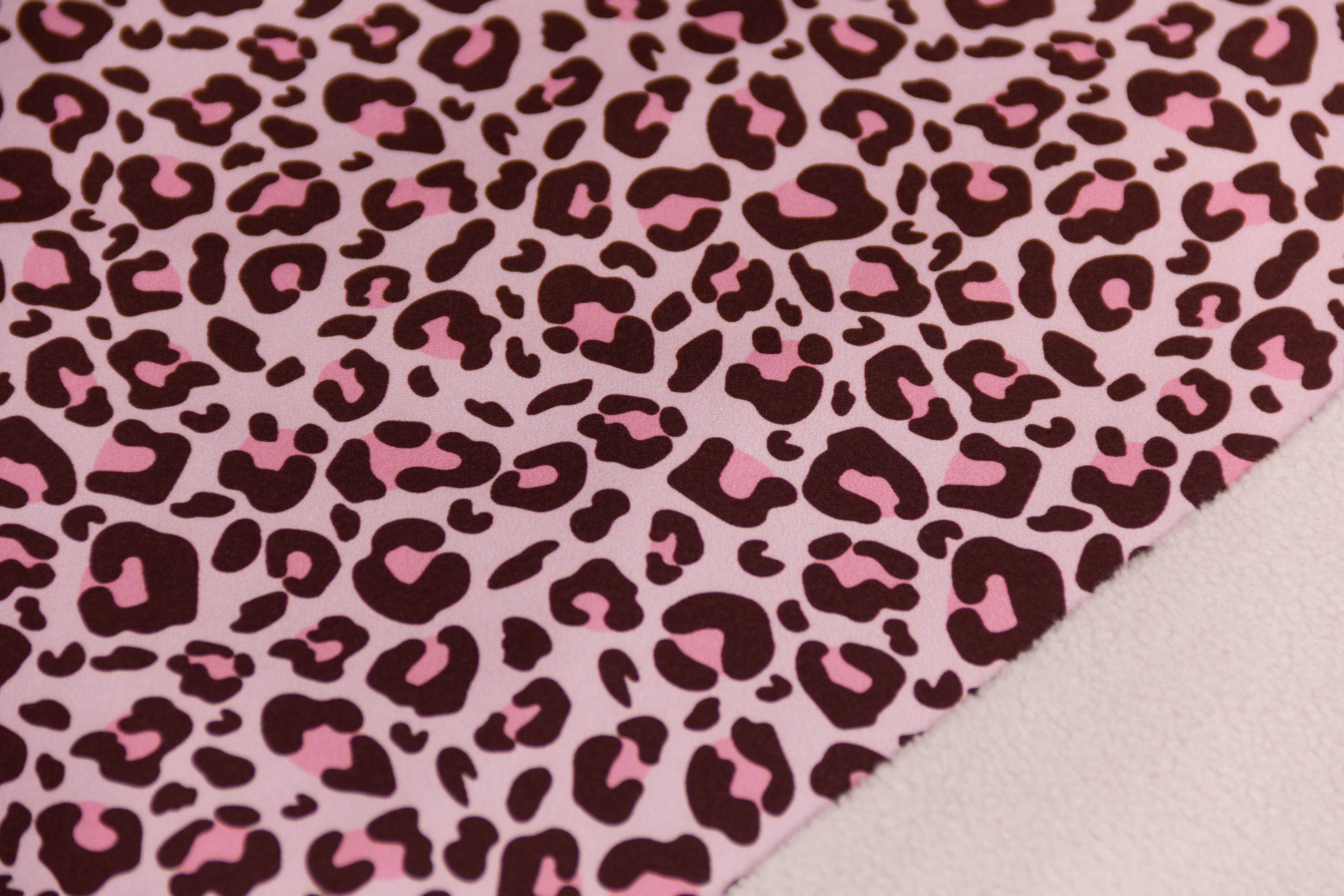 Softshell mit Leoprint, rosa, 0,5 m