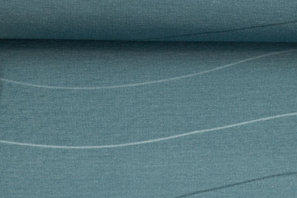 Jersey Panel "Splish Splash", Otter, Mrs. Mint Design, Swafing, smaragd