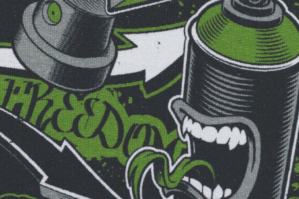 Sweat angeraut "Montreal" mit Spraydosen, heugrün, 0,5 m