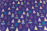 French Terry mit Weihnachtsbäumen, Art.-Nr. FVJ-1929, Fräulein von Julie, blau, 0,5 m