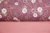 Stoffpaket Jersey + Bündchen mit Blumen, malve, altrosa