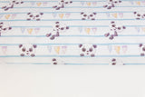 Stoffpaket Jersey + Bündchen mit Pandas, weiß, hellblau