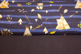 Stoffpaket Jersey + Bündchen mit Waldtieren, blau, marine
