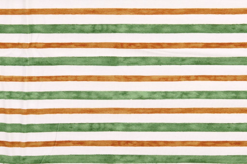 Jersey mit Streifen, braun, grün, 0,5 m