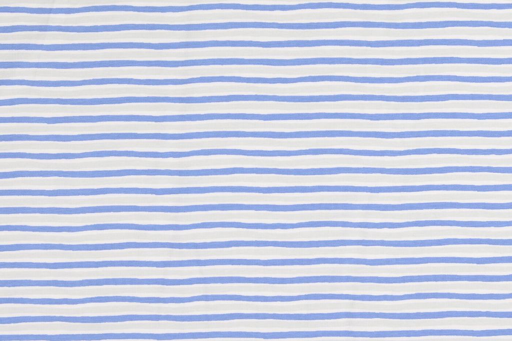 Jersey mit Streifen, jeansblau, gestreift, 0,5 m