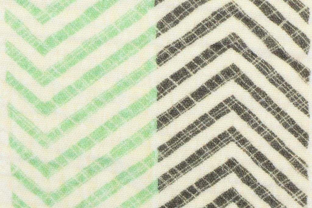Restmenge 98 cm Musselin, Double Gauze, "Thea" mit Streifen, Chevron, pink, grün, beige