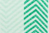 Restmenge 61 cm Musselin, Double Gauze, "Thea" mit Streifen, Chevron, grün, Swafing