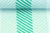 Restmenge 61 cm Musselin, Double Gauze, "Thea" mit Streifen, Chevron, grün, Swafing