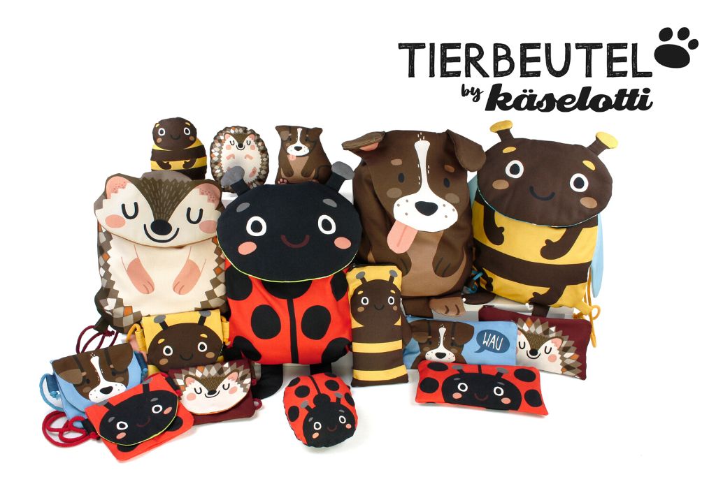 DIY-Panel Marienkäfer, Tierbeutel Käselotti, Canvas