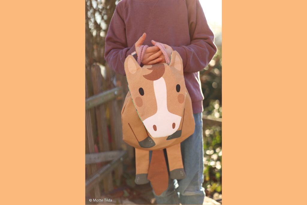 DIY-Panel Pferd, Tierbeutel Käselotti, Turnbeutel, Canvas)