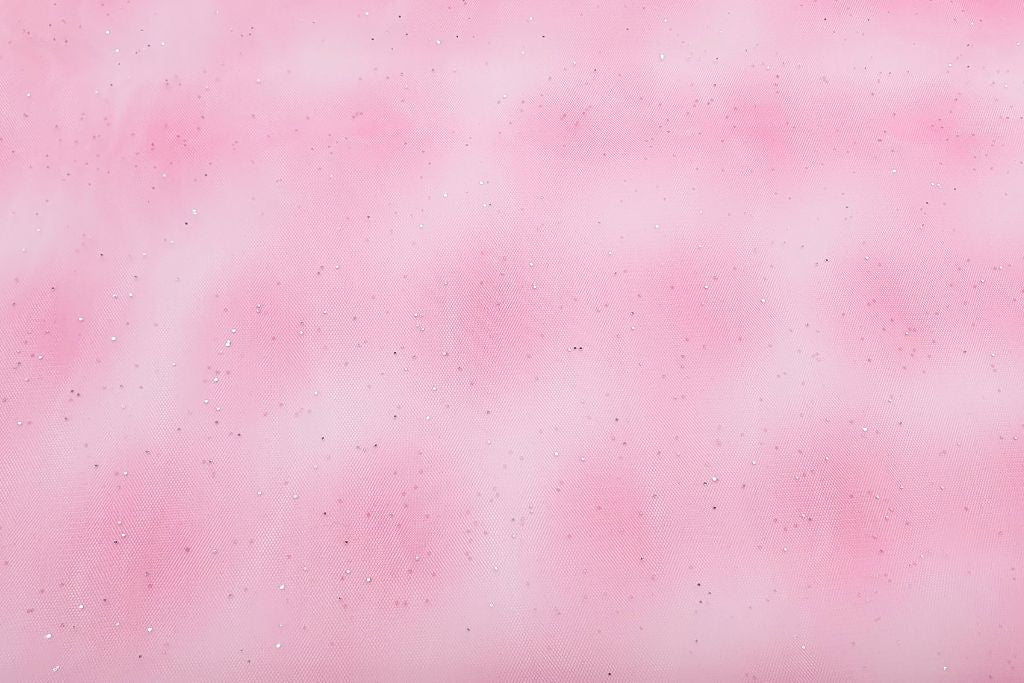Tüll mit Glitzer, pink, 0,5 m