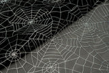 Feintüll, Tüll "Spider Web", schwarz, silber, 0,5 m