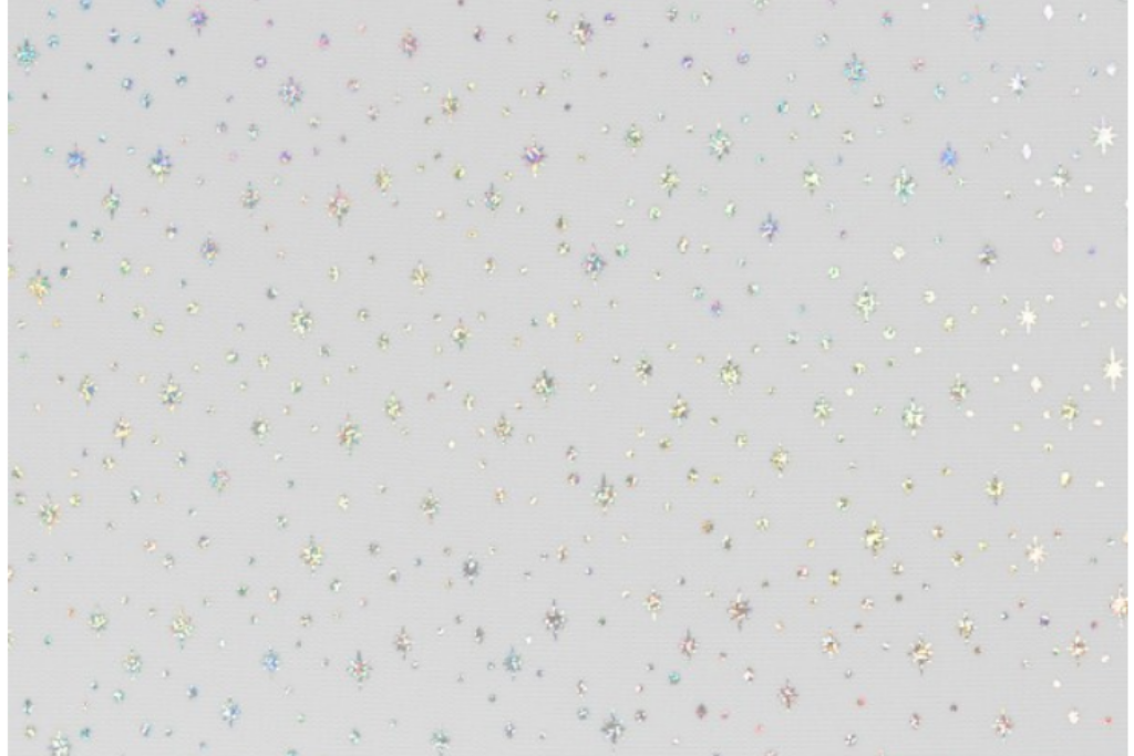 Tüll "Elsa" mit Glitzersternen, helltürkis, 0,5 m