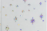 Tüll "Elsa" mit Glitzersternen, helltürkis, 0,5 m
