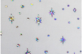 Tüll "Elsa" mit Glitzersternen, weiß, 0,5 m