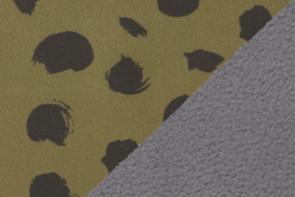 NANO-Softshell "Fiete" mit Tupfen, olivgrün, 0,5 m
