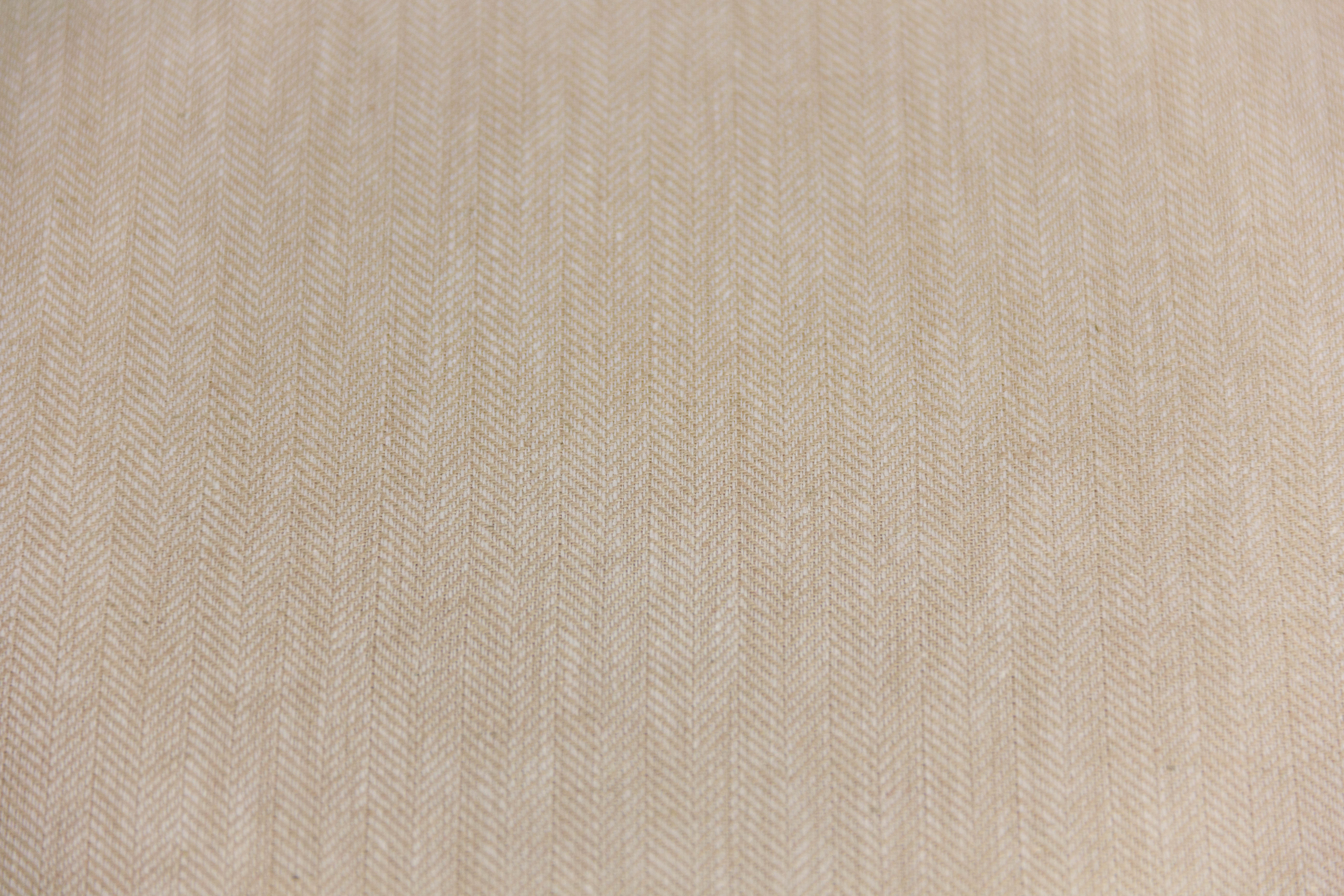 Leinen Baumwoll Twill, Fischgrätmuster, beige, 0,5 m