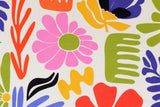 Viskose Webware mit Blumen, bunt, 0,5 m